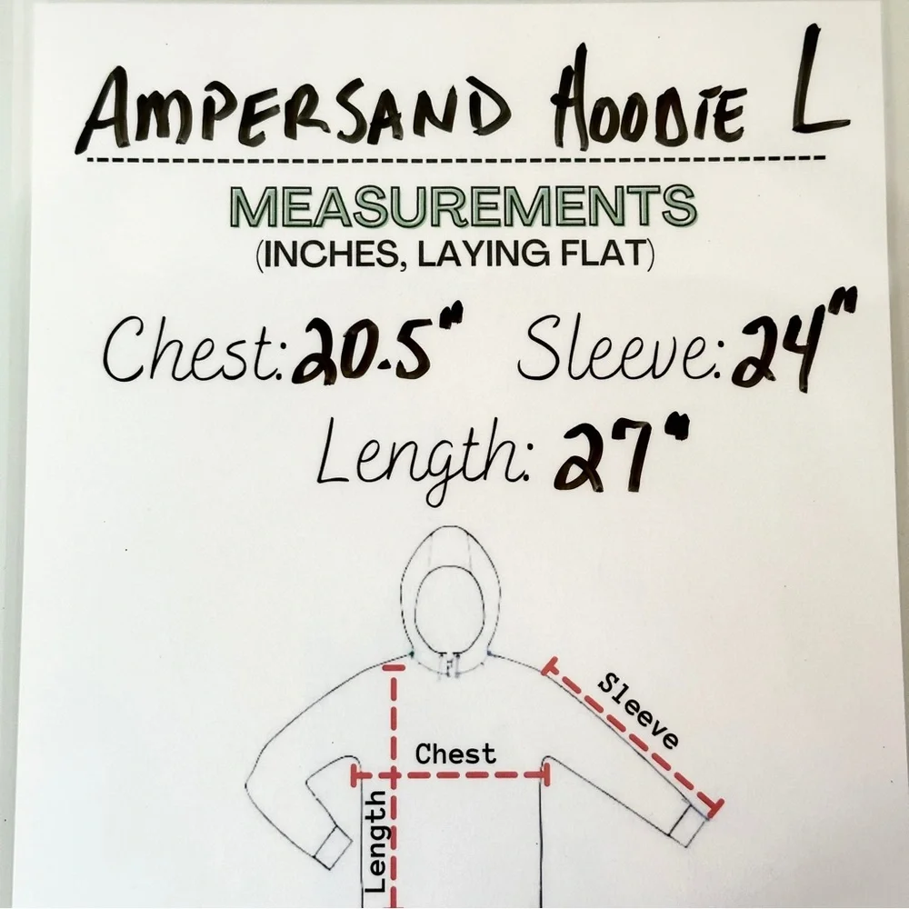 Ampersand Ave Be Fearless L Single Hood Sweatshirt Tri Color Hoodie - Picture 6 of 6